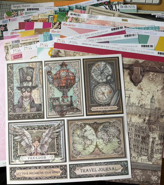Grab Bags of 12 x12" Scrapbooking papers.